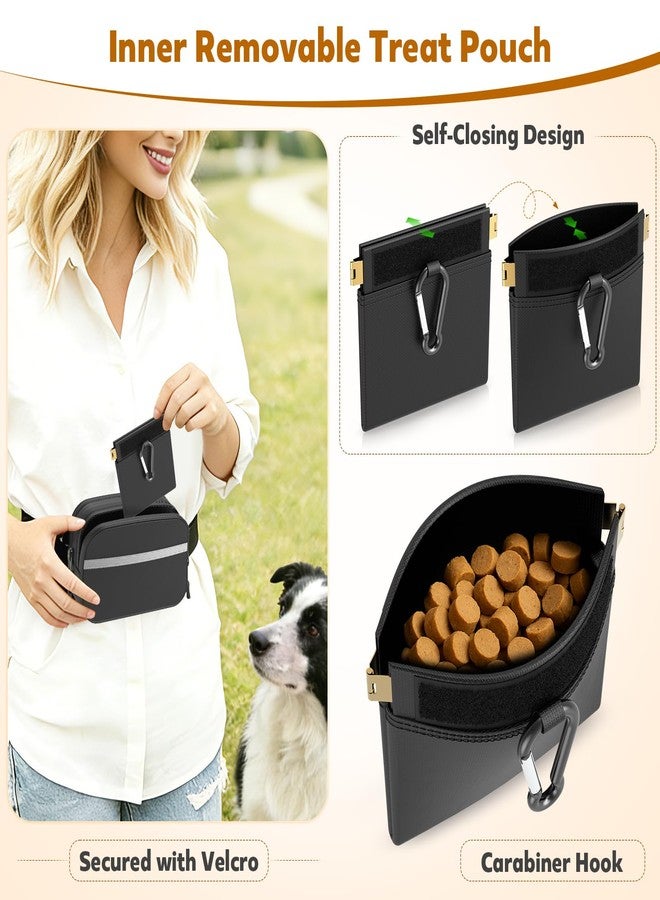 NOCOEX Dog Walking Bag with Treat Pouch: Crossbody Dog Training Pouch with Removable Auto Closing Snack Pocket & Poop Bag Dispenser - Waterproof Puppy Fanny Pack with Adjustable Waist Belt & Reflective Strip - Image 3